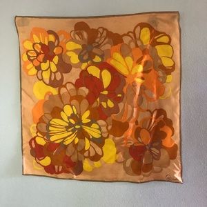1970’s vintage Ricardo retro design floral  scarf